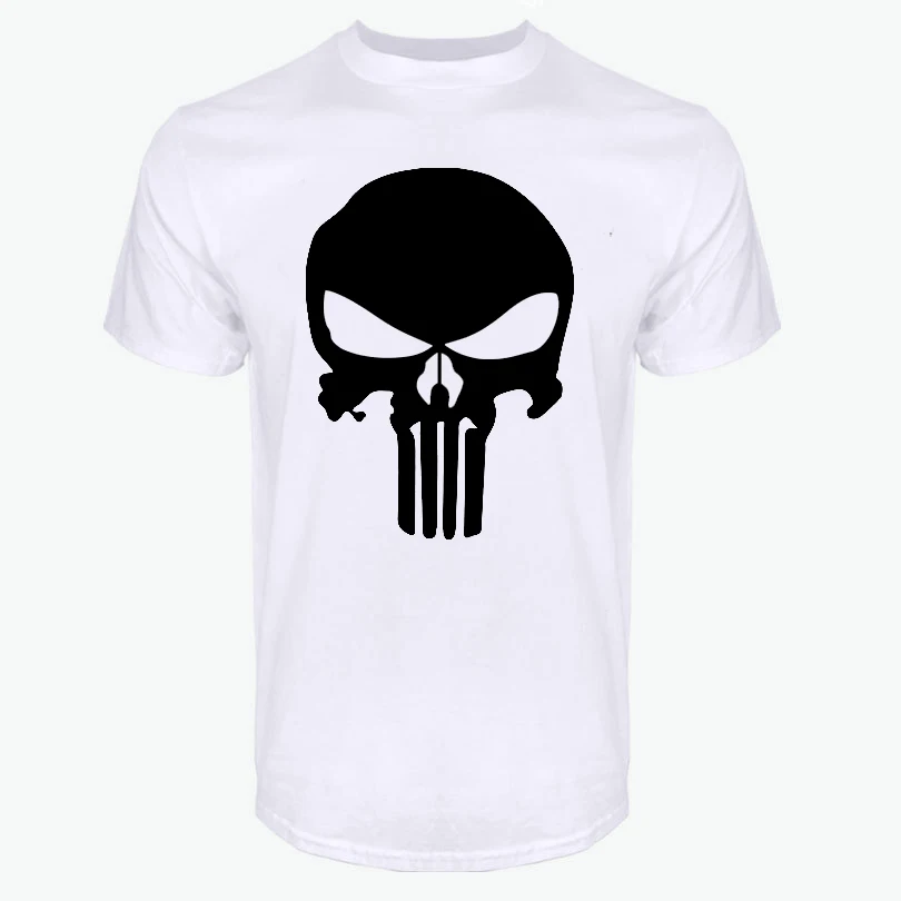 

2017 summer new casual Punisher Skull Marvel t shirts for man streetwear hip hop Comics Supper Hero Men T-Shirt fashion Tops Tee