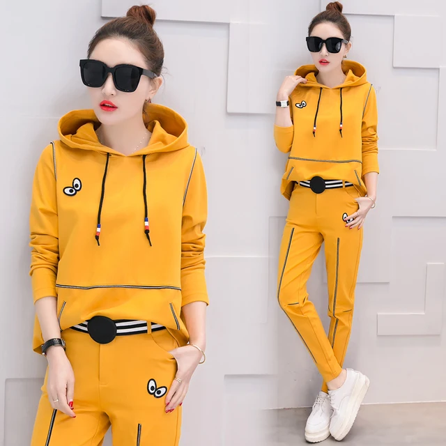 Cheap 2017 Spring Women Hoodies Pants Clothing Set Casual Outfit Leisure Clothing Korean Fashion Suits Students Hooded Two-Piece Suit Cheap 2017 Spring Women Hoodies Pants Clothing Set Casual Outfit Leisure Clothing Korean Fashion Suits Students Hooded Two-Piece Suit