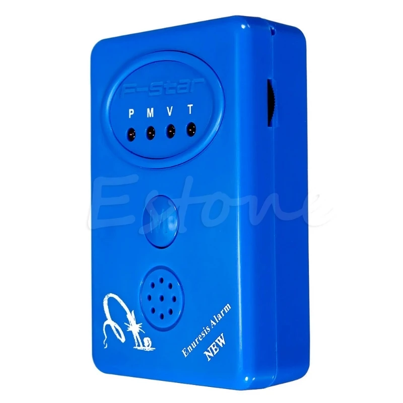

Blue Bedwetting Enuresis Adult Baby Urine Bed Wetting Alarm +Sensor With Clamp