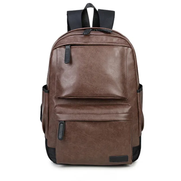 Aelicy, унисекс, деловые повседневные Рюкзаки, дорожная сумка, черная, из искусственной кожи, мужские модные сумки на плечо, школьная сумка для мальчиков, мужские рюкзаки - Цвет: Brown