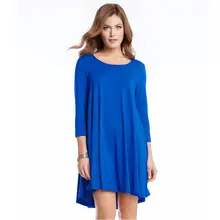 High Quality Spring Summer 2018 Women Casual Loose Dress Knitted Cotton Elegant Short Dress Plus Size Women Clothing Vestidos