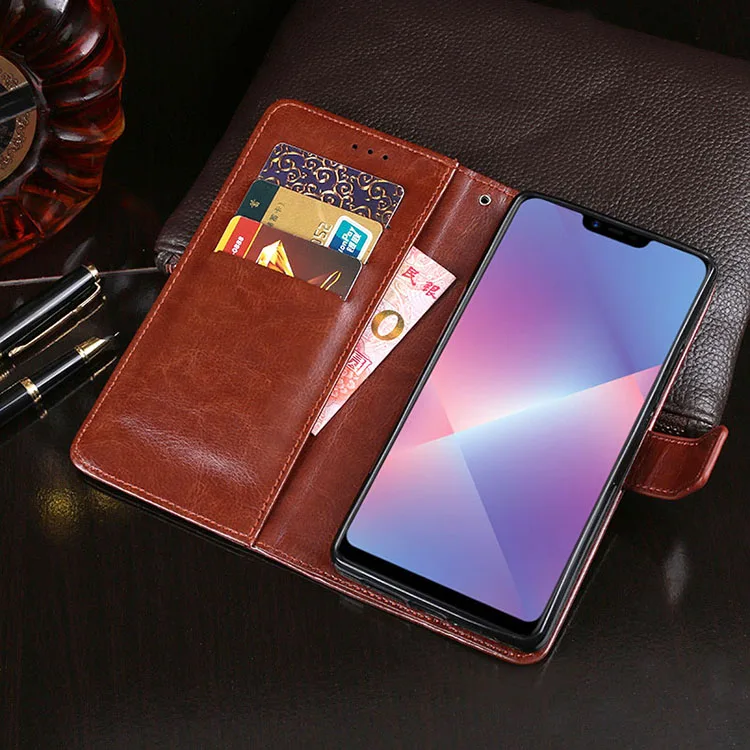 For OPPO A3s Case Flip PU Leather Soft Silicone Shockproof Cover Phone