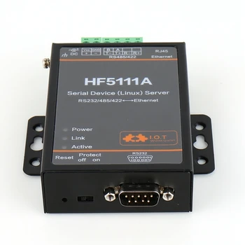 

HF5111A Free Shipping RJ45 RS232/485/422 To Ethernet Linux Serial Port Server Converter Device Industrial