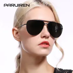 Брендовые дизайнерские модные солнечные очки Для женщин поляризационные UV400 негабаритных Пилот солнцезащитные очки для дам металла