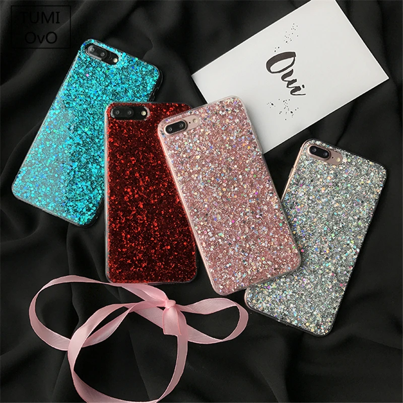 

For iPhone X 10 Simple Ultrathin Shine Bling Scale Case For iPhone 5 5S SE 6 6s Plus 7 Plus 8 Plus Back Soft Tpu Silicon Case