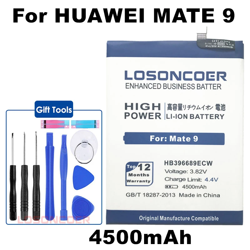 Losoncoer 4500 мА/ч Батарея для Huawei mate 9 Коврики HB396689ECW | Мобильные телефоны и аксессуары