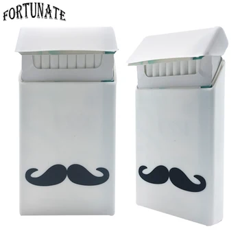 

New White Moustache 10.5*5.8*1.4CM Lady Slims Silicone Cigarette Case Fashion Cover Elastic Rubber Women Cigarette Box Sleeve