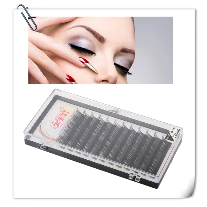 

NEWCOME 3D Russia Volume Korea Silk Individual Lash Eyelash Extension Handmade Natural Long Individual Mink Lashes False Lash