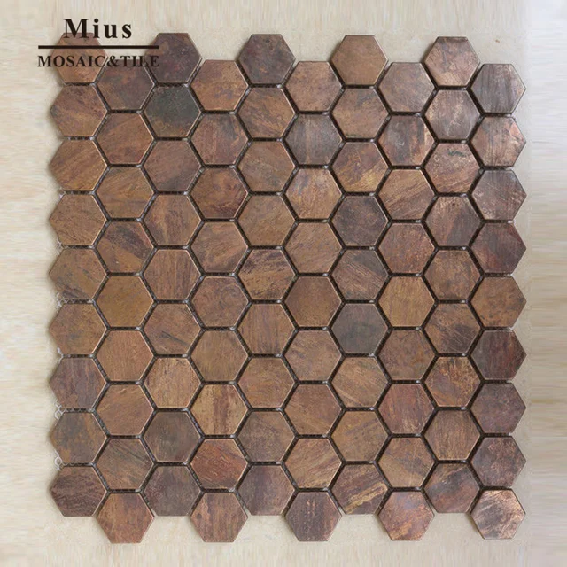 Hexagonal Copper Kitchen Mosaic Tile Design A6yb169 In Wallpapers Hexagonal Copper Kitchen Mosaic Tile Design A6yb169