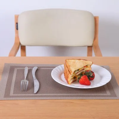 Fashion PVC placemats insulation box eat mat double word pad 40.5*30.3*0.1cm free shipping | Дом и сад