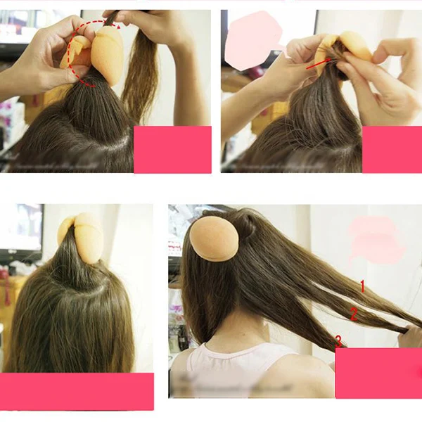 6 шт./лот мягкая пена клубника мяч Губка Hairdisk Curlers ролики Бун hairdotool