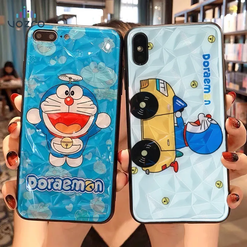 

VOZRO Doraemon Case For Iphone X Xs Xr Xs Max 6 6s 7 8 Plus Case Telephone Covers Accessories Bag