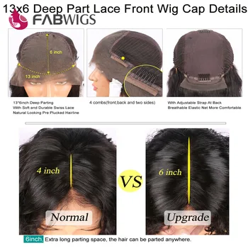 Fabwigs Bang Transparent Lace Wig BOB 13x6 Lace Front Wigs with Bangs Short Human Hair Wigs Pre Plucked Skin Melt Lace Front Wig 6