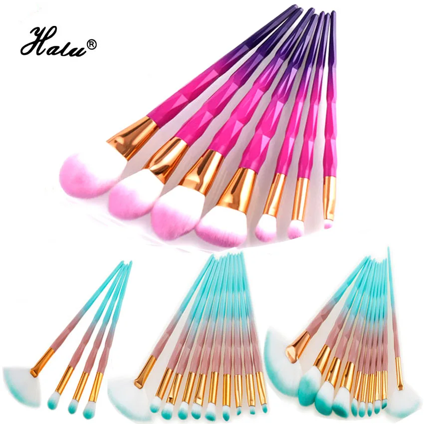 Download Halu New Professional Pink Diamond Unicorn Makeup Brushes ... Yellowimages Mockups