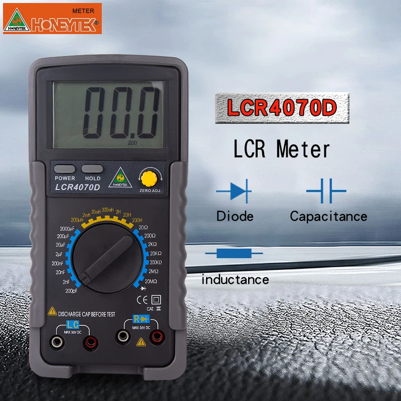 

HONEYTEK LCR4070D Digital Multimeter meter tester digital bridge Multimetro resistance Capacitance tester Inductance multimeter