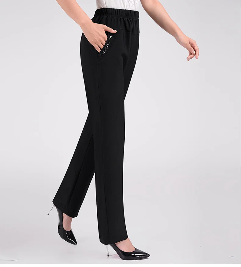 Женщины среднего возраста плюс бархатные брюки размера плюс 7XL 8XL эластичные талии длинные брюки большого размера женские зимние брюки DV110