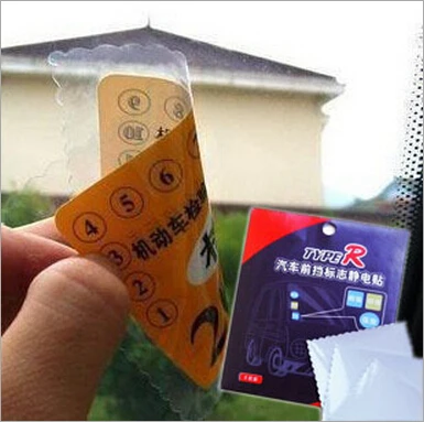 

5pcs/set Universal Car Tax Disc Holders Car stickers Car Electrostatic Stickers Environmental Inspection Sticker Affixed