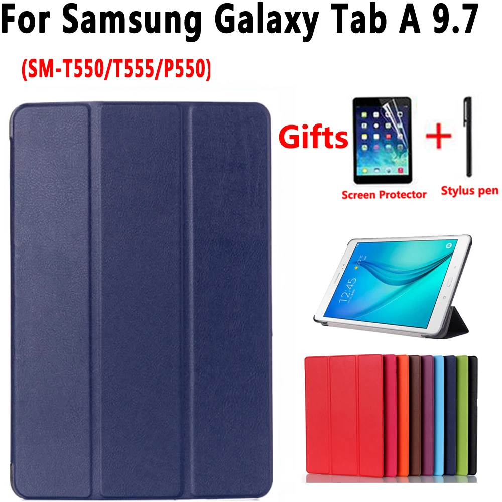 Smart Case for Samsung Galaxy Tab A 9.7 T550 T555 P550 SM-T550 SM-T555 Cover Slim Stand Pu Leather Case for Samsung Tab A 9.7 Smart Case for Samsung Galaxy Tab A 9.7 T550 T555 P550 SM-T550 SM-T555 Cover Slim Stand Pu Leather Case for Samsung Tab A 9.7