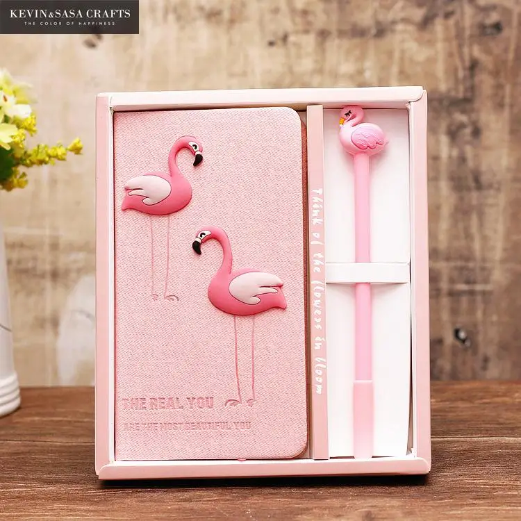 

Flamingo Notebook Set 2018 Note Book With Pen Set Diary Day Planner Kawaii Journal Stationery School Supplies Study Gift Tools
