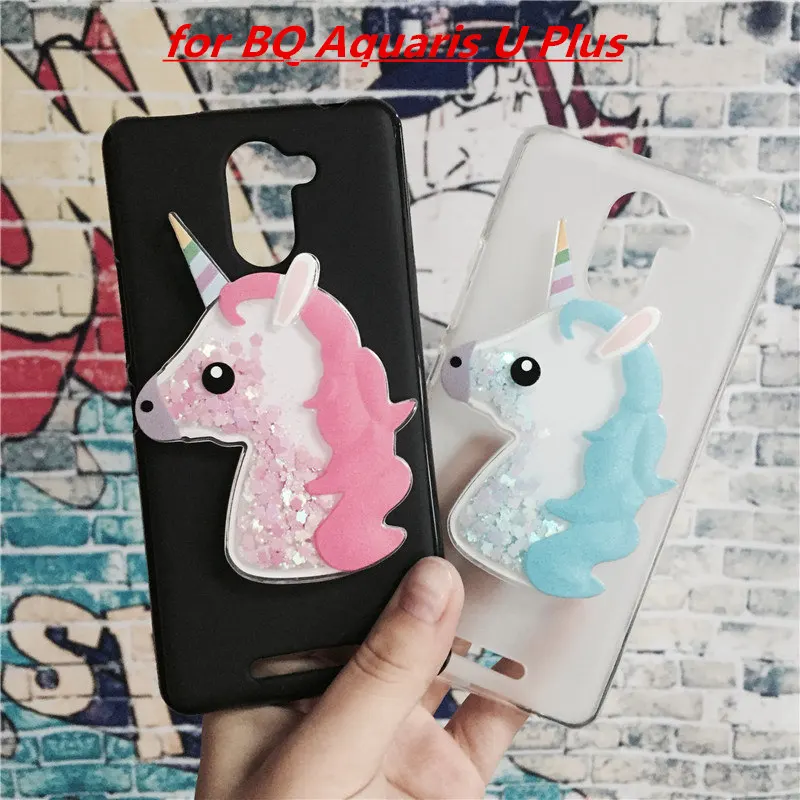 

3D Leather Telephone Covers Soft Silicone Case for BQ Aquaris U Plus Phone Cover Cartoon Diamond Funda Coque Fashion Owl