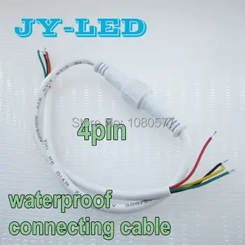 

10 pairs/lot 4 Cores Waterproof Connector Cable With Male Plug And Female Plug Adapter 4pin 40cm Length For LED Light Strips