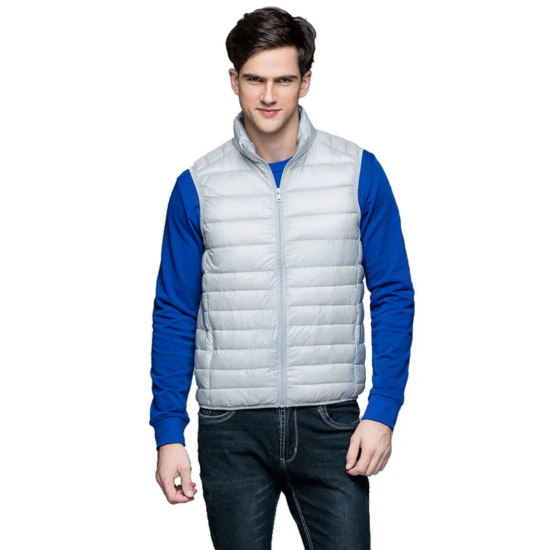 Новинка 2018 Jaqueta Masculina Inverno мужской жилет на утином пуху ультра легкие куртки