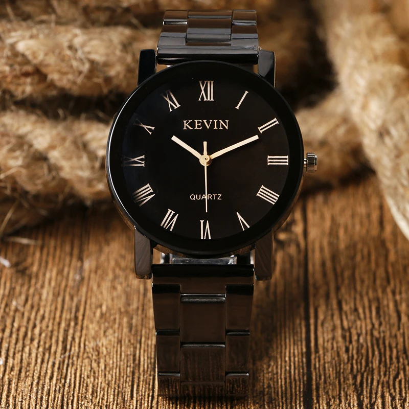 Новое поступление, модные черные кварцевые часы Кевина, женские высококачественные наручные часы, мужские часы в подарок, мужские часы