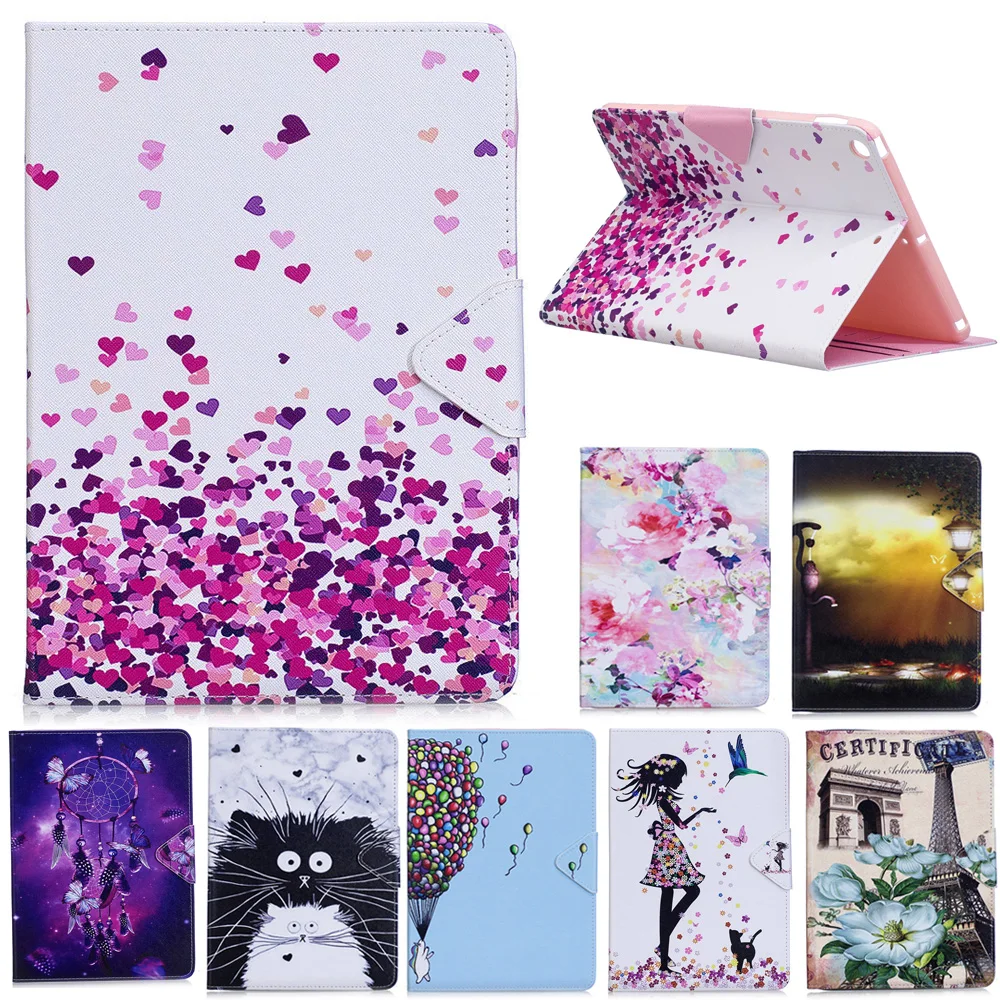

For Apple IPad Air 2 Case Cute Cartoon Print pattern PU Flip Leather Stand Cover Case For iPad 6/ Air2 For ipad 6 model