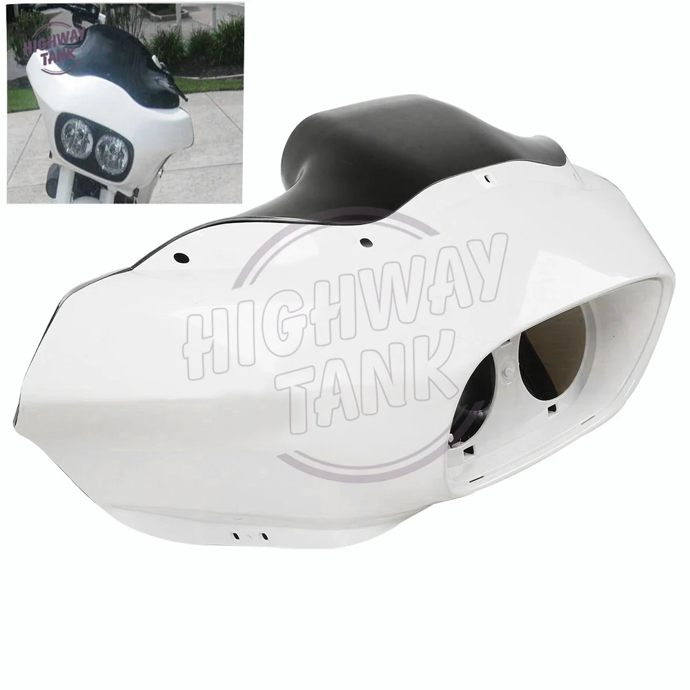 Неокрашенный впрыск ABS белый мотоцикл внутренний и внешний обтекатель мото головы чехлы Чехол для Дорожное покрытие для харлея FLTR на заказ