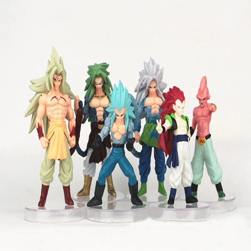 Новый 6 шт. Dragon Ball Z DBZ Аниме Супер Саян Гоку Сон с хвостом фигурка модель игрушки |