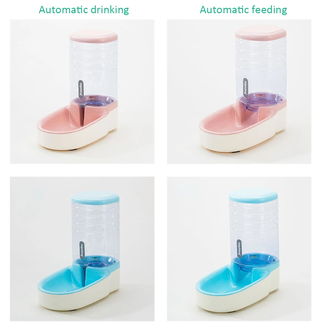 Противоскользящая миска для домашних животных, большая емкость, автоматические кормушки для домашних животных, миски для кормления кошек и собак, диспенсер для воды, фонтан, бутылка 3.8L