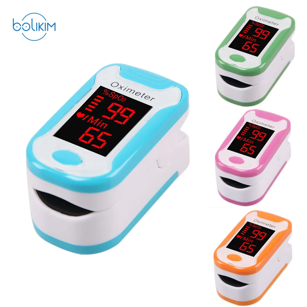 

BOLIKIM Finger Pulse Oximeter With Case Fingertip Oximetro De Dedo Pulse Oximeter Blood Saturometro Monitor SPO2 PR De Pulso