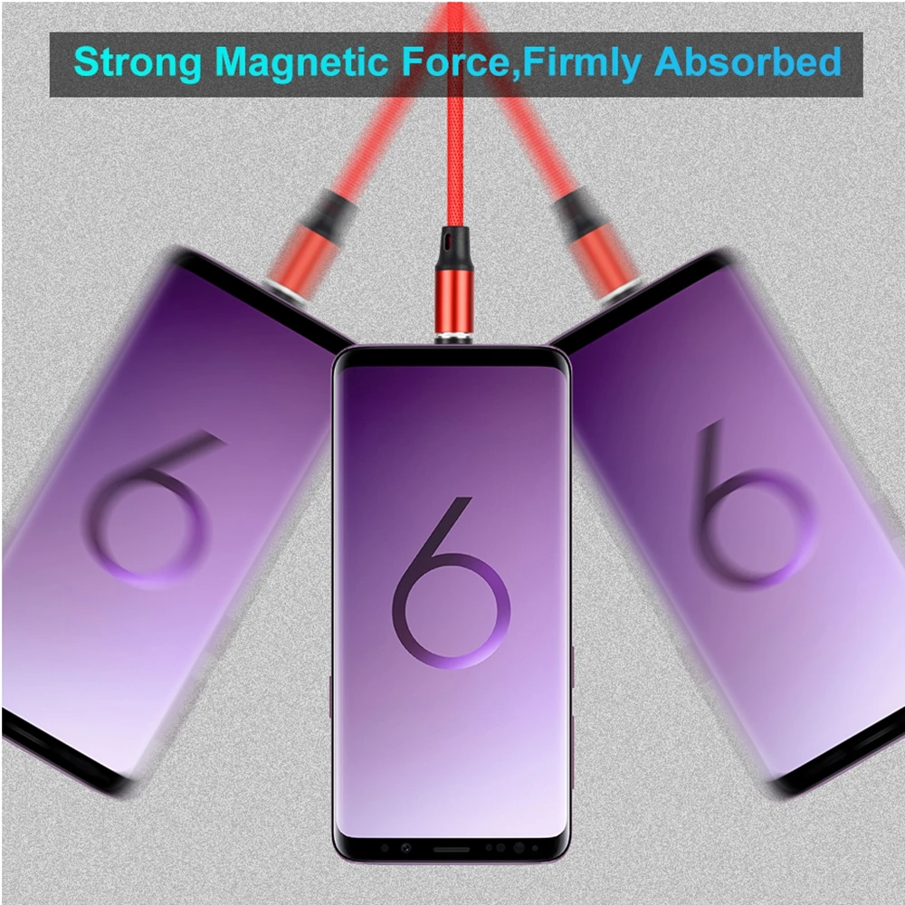 DORWEE usb type C/Micro USB/8 pin 3в1 Магнитный кабель USB C Быстрая зарядка Адаптерный Магнит для