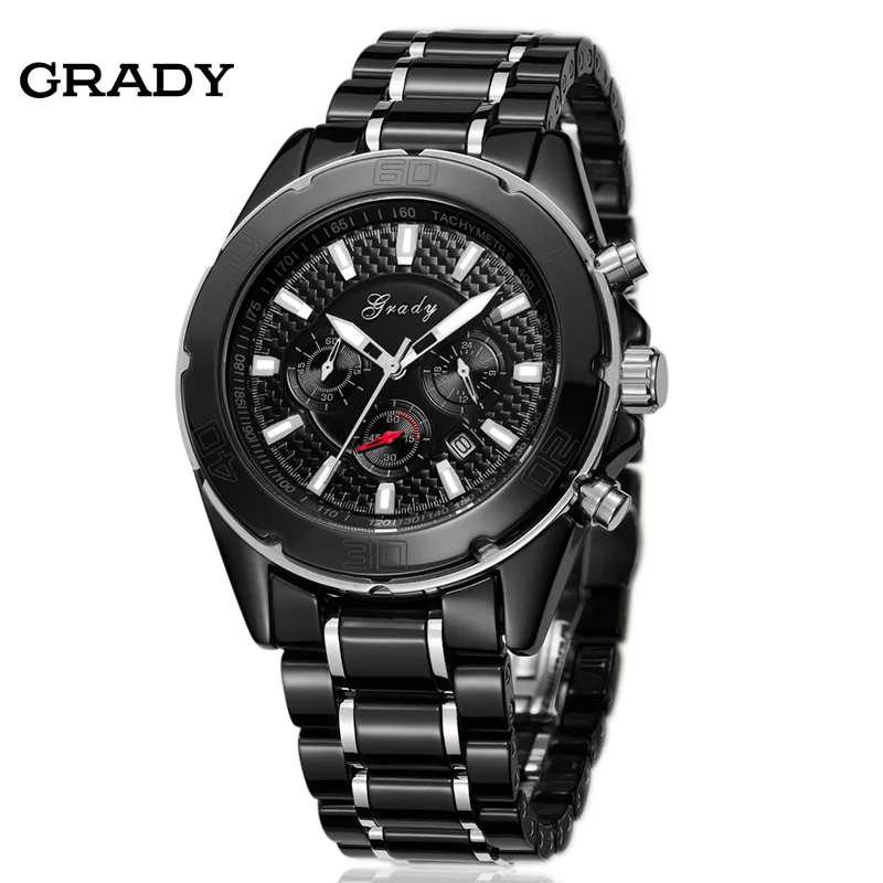 

Grady high grade men fashion&casual watches men luxury brand men wristwatches ceramic men watch