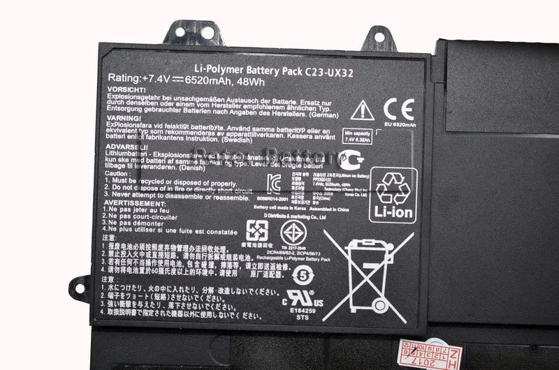 JIGU ячеечная новая C23 UX32 Оригинальный аккумулятор для ноутбука ASUS VivoBook U38N C4004H ZenBook
