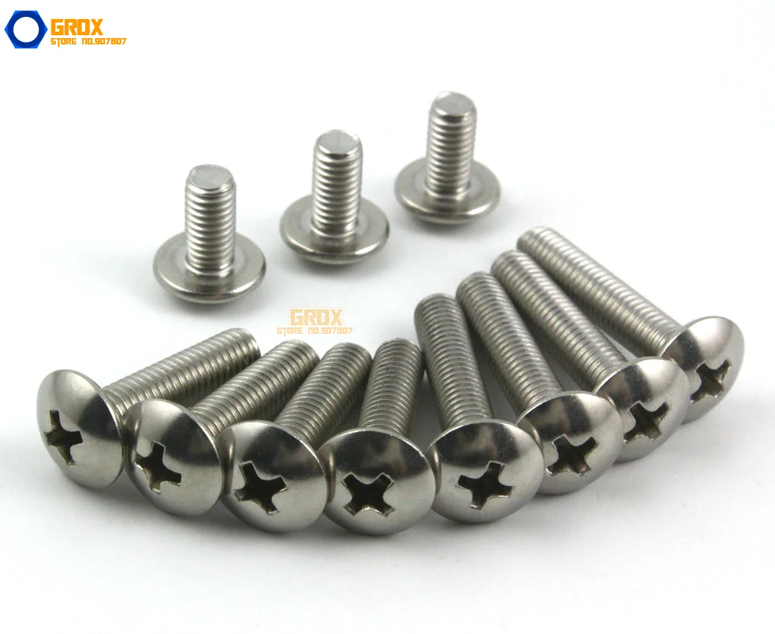 M5 316 Stainless Steel Phillips Truss Head Machine Screw Marine Grade