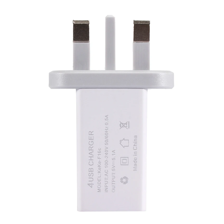 Несколько USB зарядное устройство 5.1A быстрое зарядное устройство s с кабелем Micro для huawei mate 20 P20 для iPhone samsung Xiaomi 4 порта USB зарядное устройство EU