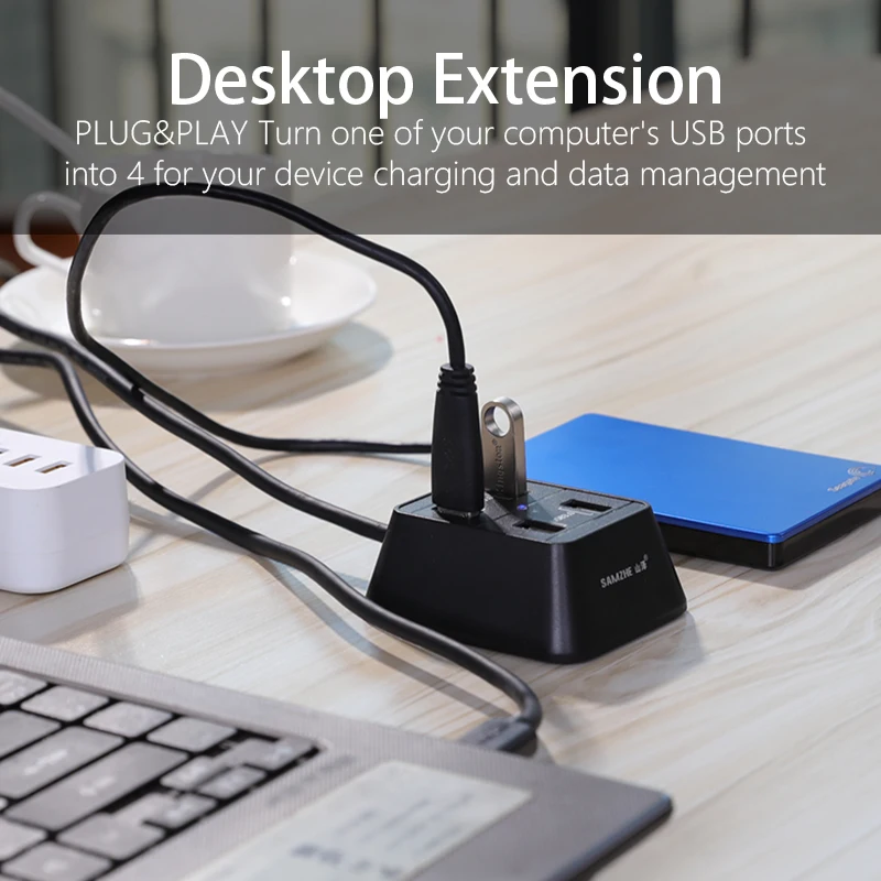 SAMZHE Супер Скоростной USB 3 0 4 портовый портативный концентратор настольный