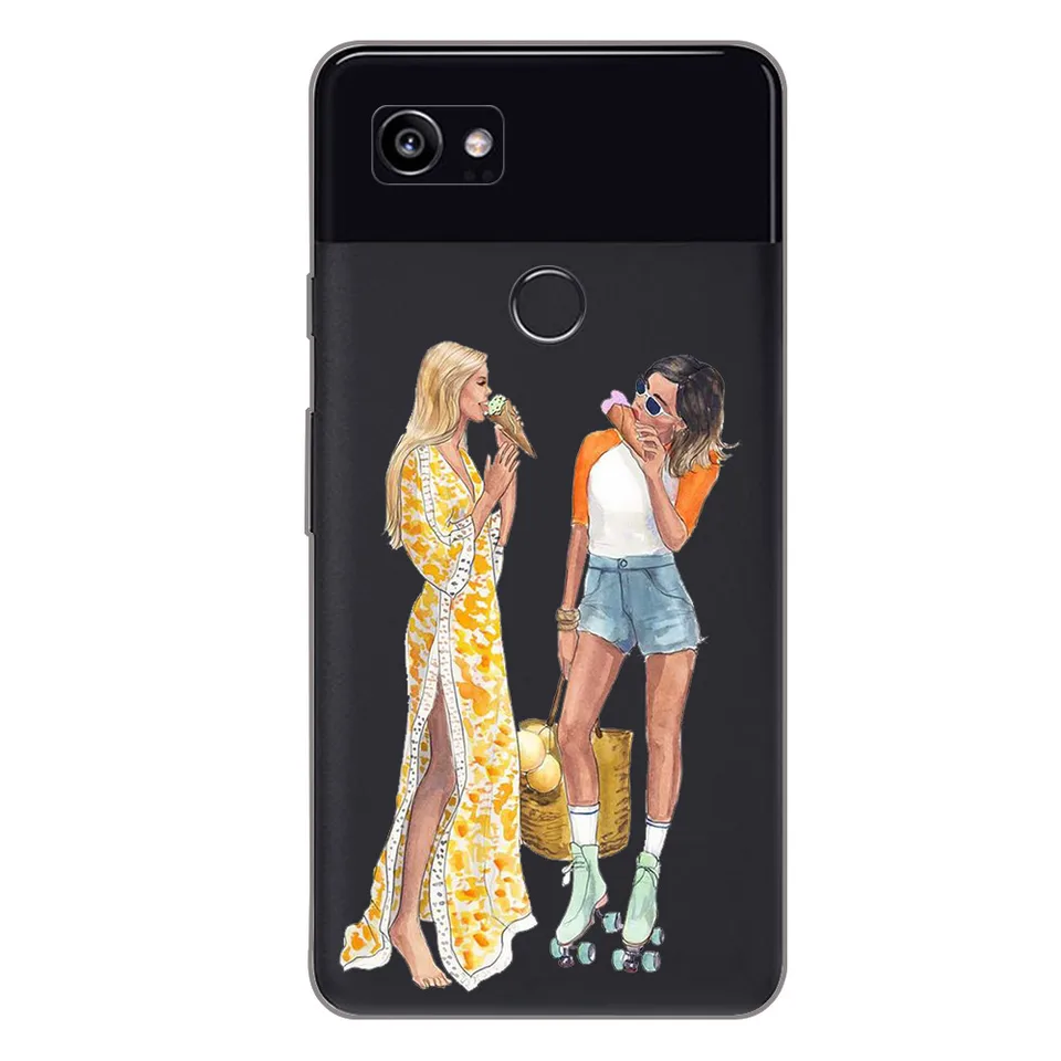 Funda De Telefono Ciciber De Dibujos Animados De Mejores Amigas