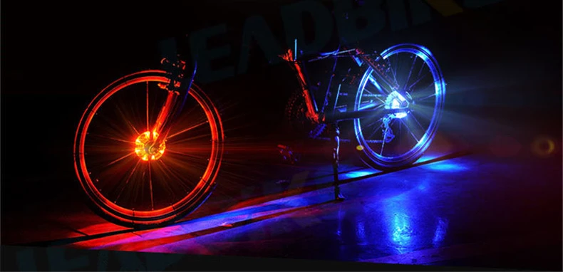 Top Bicycle Wheel Light  Hubs Spoke MTB Bike Night Cycling Waterproof Front Tail Warning LED Lamp A108 0