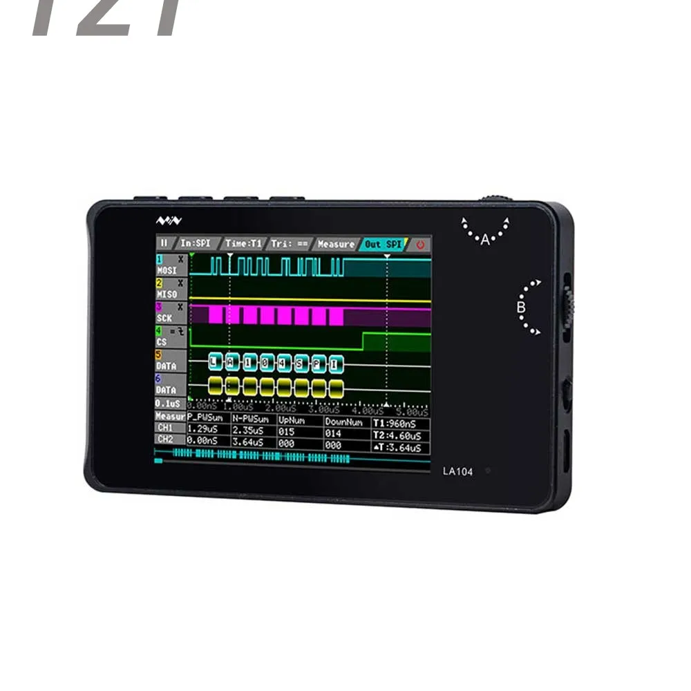 

LA104 Digital Logic Analyzer 4 Channels 2.8Inch Screen Oscilloscope SPI IIC