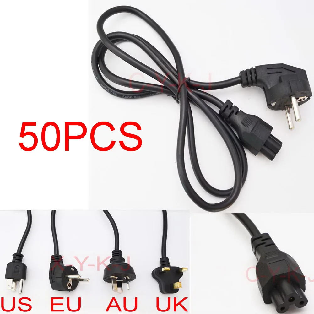 50pcs Wholesale Ac Power Cord Cable For Laptop Adapter Lead Adapter Eu