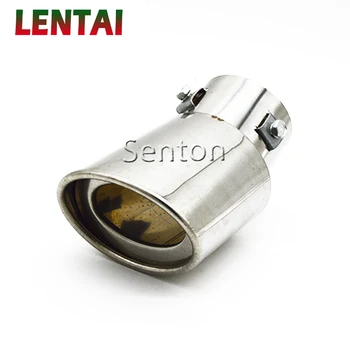 

OVERE Chrome Stainless Steel Automobiles Car Rear Round Exhaust Muffler Tip Modified Car Tail Throat Liner pipe Accessories