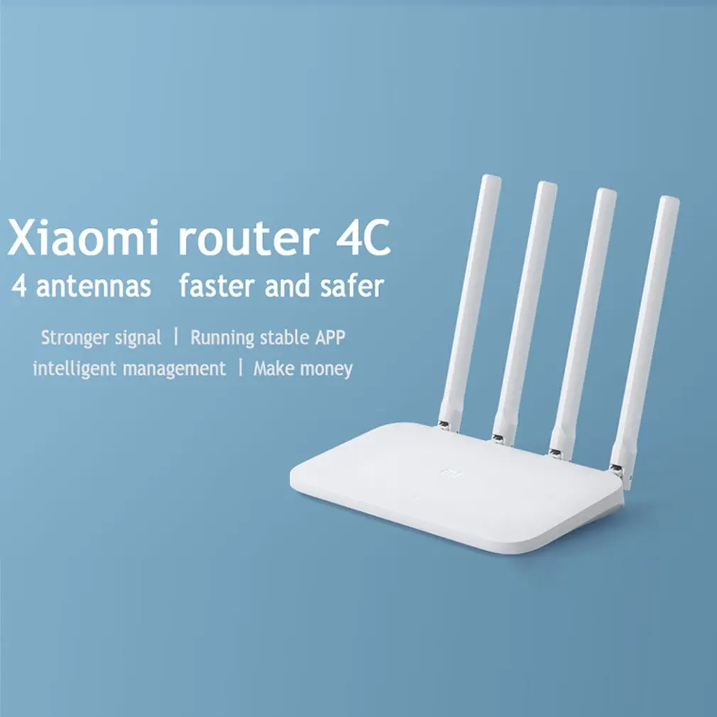 Xiaomi Mi Wi-Fi роутер 4C 64 ram 802,11 b/g/n 2,4G 300 Мбит/с 4 антенны Smart APP группа управления беспроводные роутеры повторитель