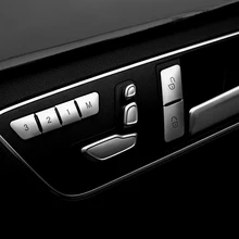 Регулировка сиденья автомобиля кнопка памяти украшения переключатель блокировки наклейки для кнопок для Benz E GLK GLE CLA GLA CLS ML GL класс стайлинга автомобилей