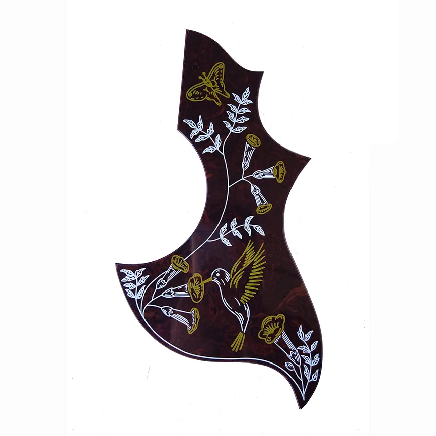 

Pleroo Guitar Parts - Great quality For 40-41 Inch Hummingbird style Acoustic Guitar Pick guard Front Panel , Brown tortoise