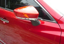Free Shipping 2PCS Chromed Side Door Mirror Cover Protctor Molding Trim For Mazda 6 Atenza 2014