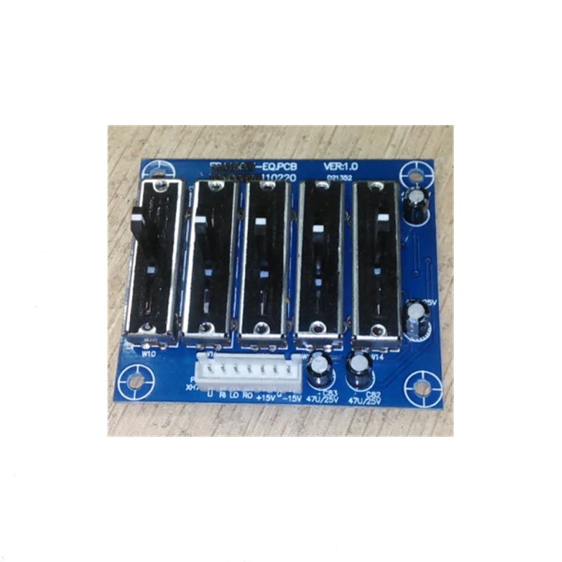 

5 Band Stereo EQ Equalizer Board 2.0Channel Preamplifier Tone Adjustable Preamp module