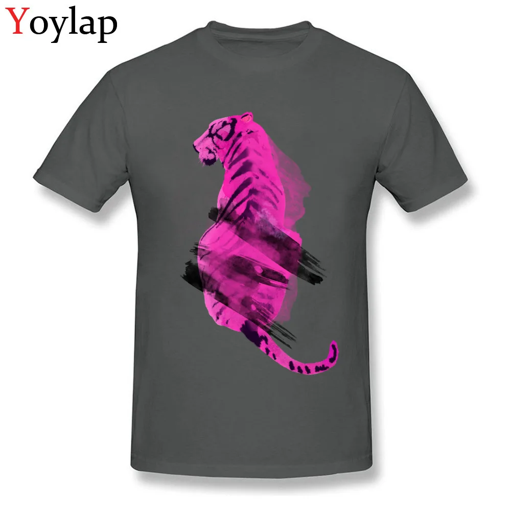 T-shirts Funny Short Sleeve Company Round Neck 100% Cotton Fabric Tops Tees Casual Summer Autumn abstract tiger Tee-Shirts for Students carbon