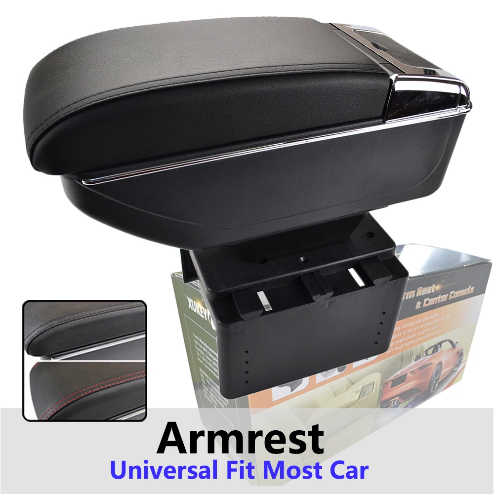 

Xukey Central Armrest For Universal Console Center Black Storage Car Styling Box Ashtray 2002 2008 2012 2016 2017 2018